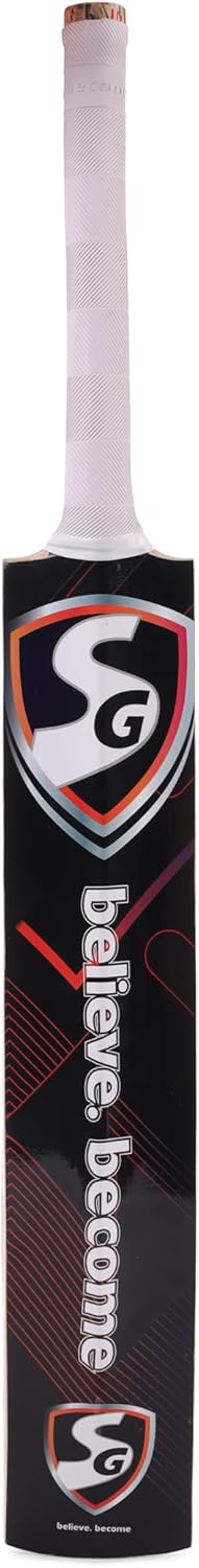 SG Thunder Plus Bat Kashmir Willow Hard Pressed Shaped for Superb Stroke Cricket Bat (Leather Ball)
