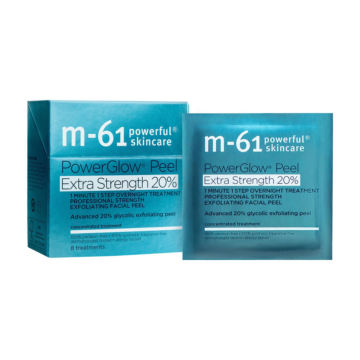 M-61 PowerGlow Peel Extra Strength 20% | Professional Strength Exfoliating Facial Peel With Advanced 20% Glycolic Acid