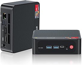 Beelink Mini PC AMD Ryzen 7 5800H (8C/16T, Up to 4.4Ghz), 16GB DDR4 RAM 500GB NVMe SSD, SER5 Pro Mini Desktop Computer Support 4K@60Hz/Triple Display/WiFi6/BT5.2/HDMI+DP/Home/Office/Gaming