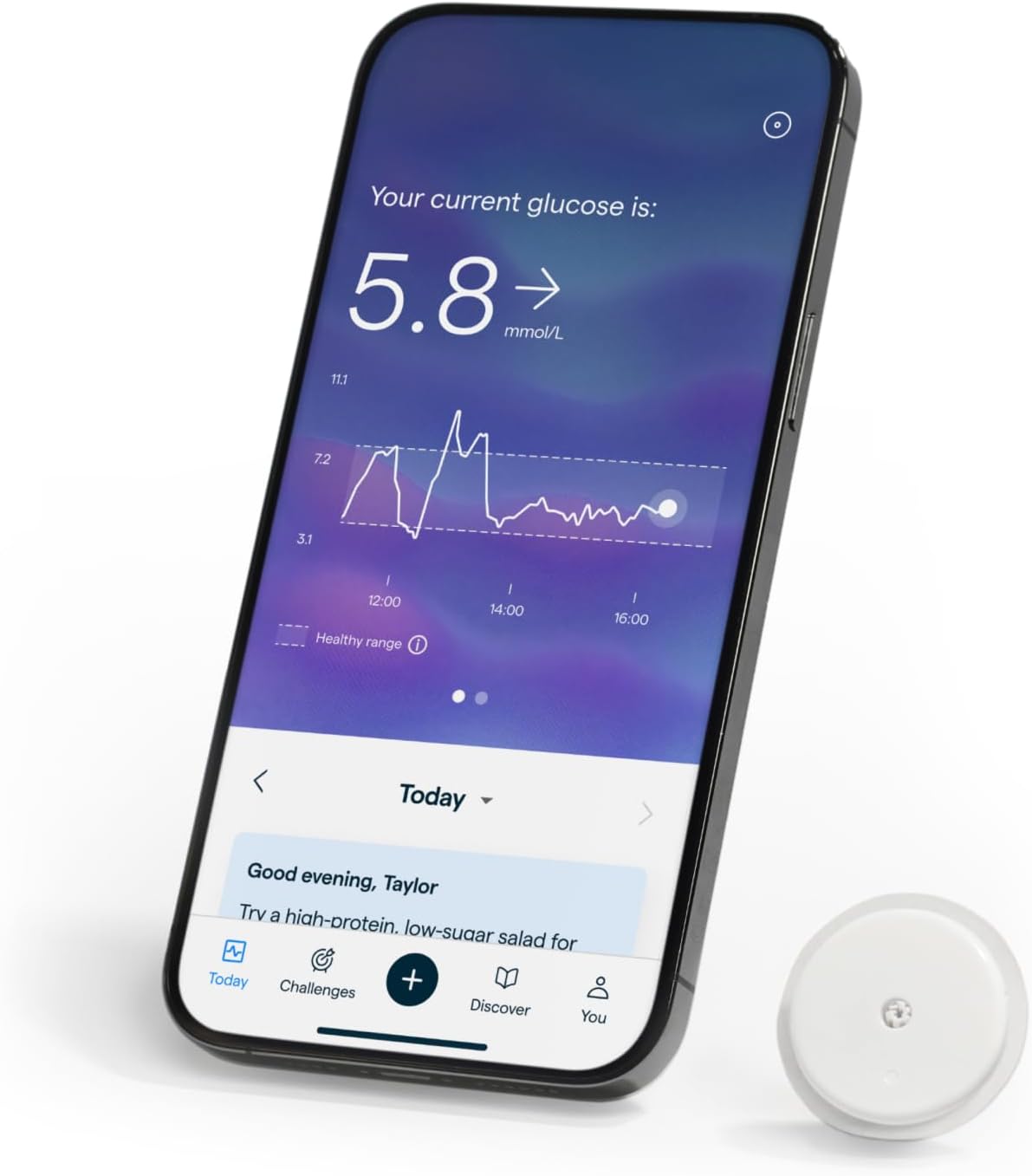 Lingo by Abbott | 2-week CGM | Wearable Glucose Tracker | See your Glucose Response to Food, Exercise, Sleep | Continous Glucose Monitor & App to Support your Health Goals | For iPhone & UK Only