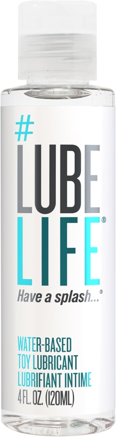Lube Life Water-Based Toy Lubricant, Toy-Safe lube for Men, Women and Couples, Non-Staining, 4 Fl Oz