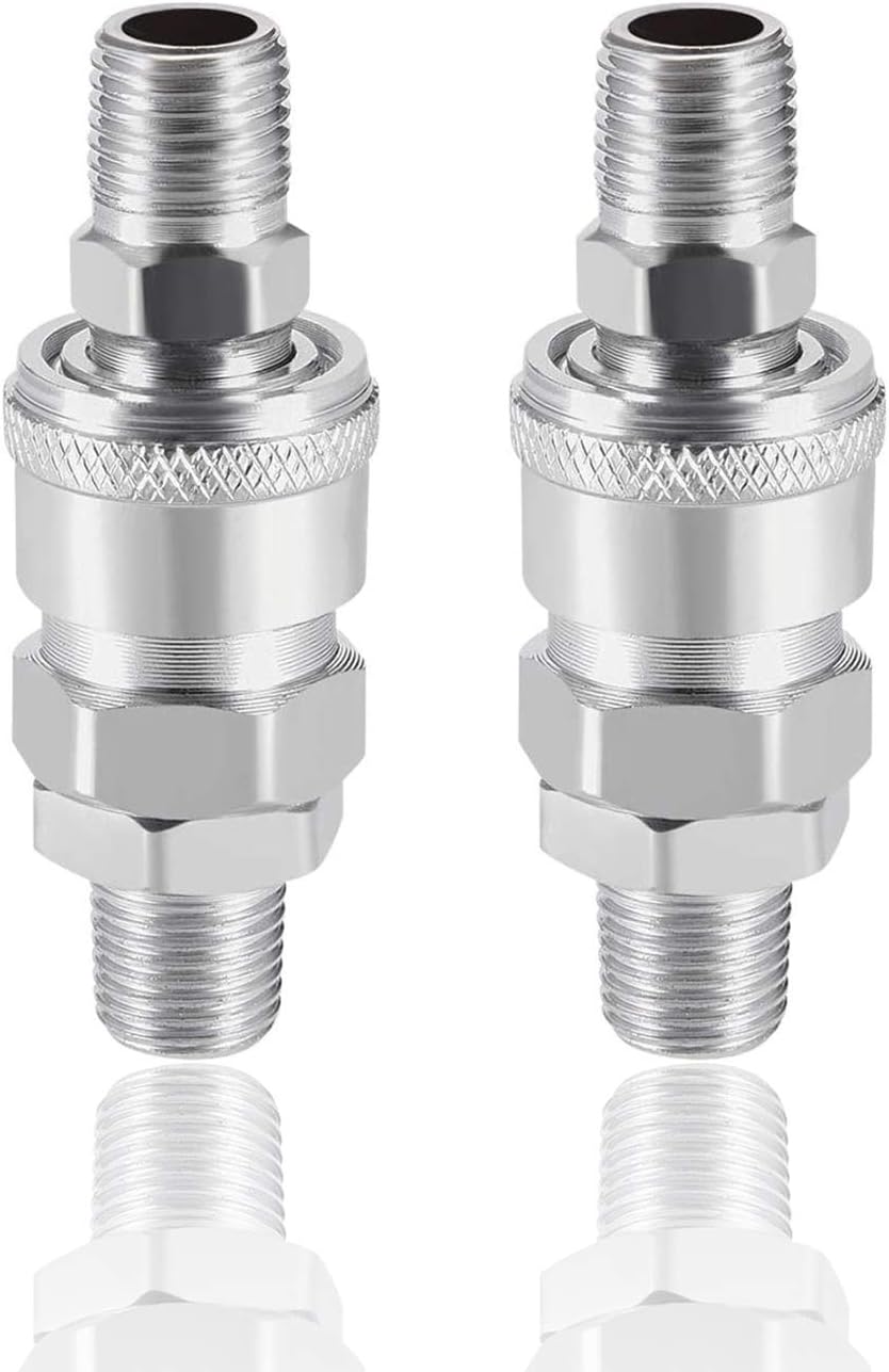 NACX SM20 + PM20 Air Tool Pressure Washer Female High Flow Coupler Plug G1/4 Quick Connect Fitting 2Set