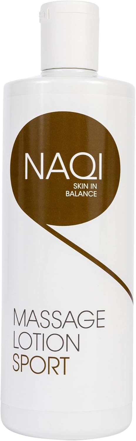 NAQI - Sports Massage Lotion - Pre-Workout and Post-Workout Recovery Treatment - Enhanced Recovery and Performance - Paraben-Free - Dermatologically Tested - Vegan-Friendly - 500 ml
