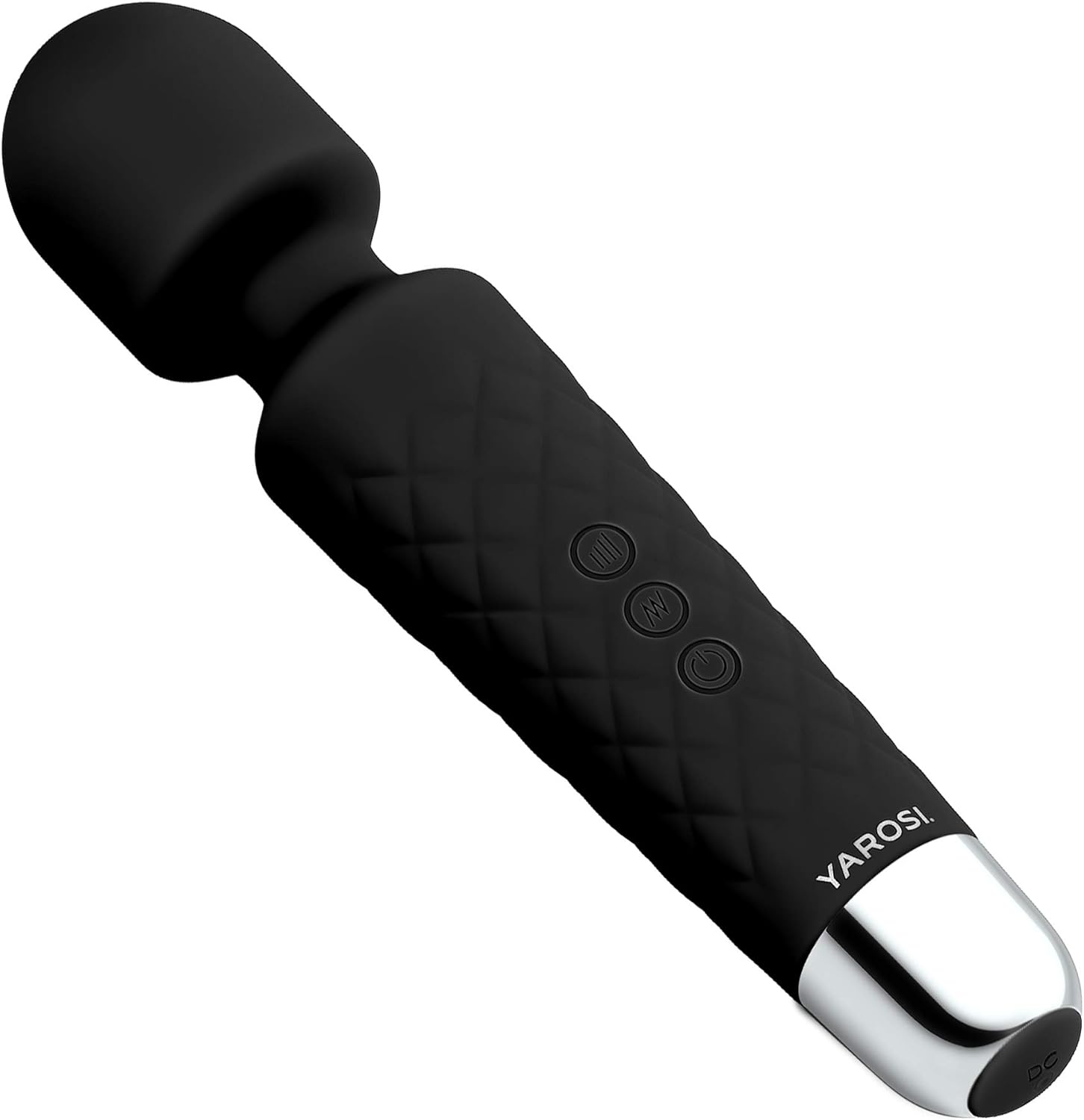 Yarosi Massage Device Strongest Cordless Handheld Massager - Powerful - Best for Travel - Magic Stress Away - Perfect on Back Legs Hand Pains and Sports Recovery - Black