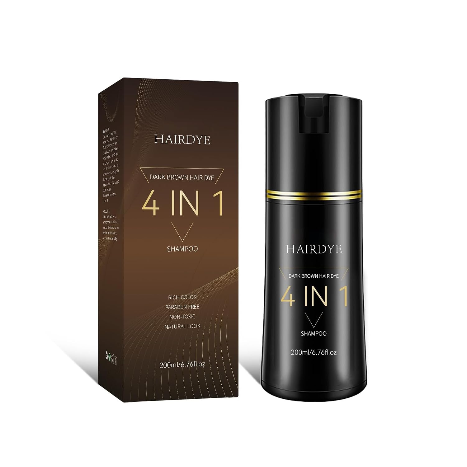 Hair Dye Shampoo,New Instant Hair Care dye shampoo For Men And Women (dark brown)