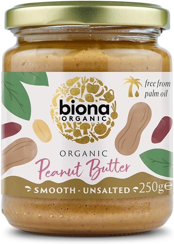 Biona Organic Peanut Butter Smooth 250g (Pack of 6)
