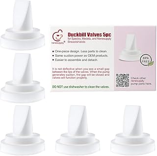 Nenesupply 5 pc Duckbill Valves Compatible with Medela and Spectra Pump Parts Use on Spectra S2 Spectra S1 and Pump in Style Harmony Symphony Replace Spectra Duckbill Valves and Medela Valve