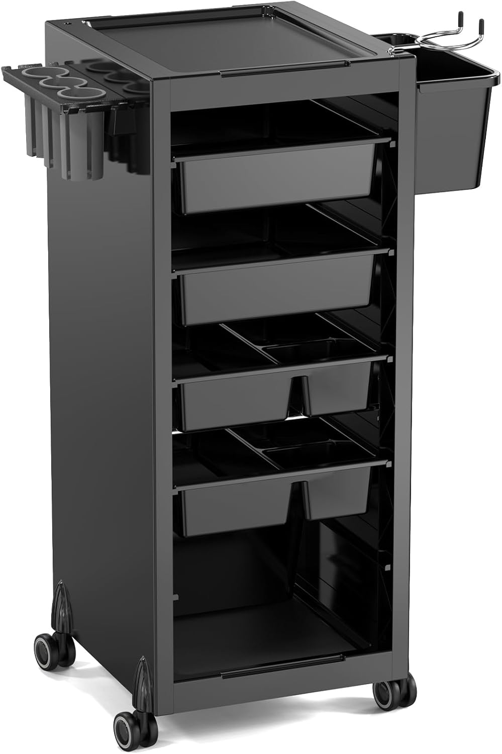 Salon Trolley Cart with Wheels & 6 Drawers, Hair Cart Organizer for Stylist Hairdresser, Salon Cabinet Station for Barbershop Beauty Spa