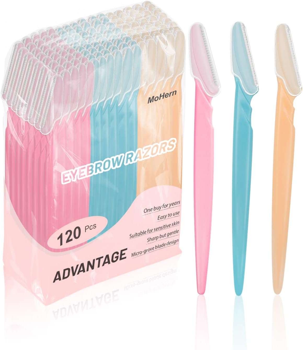 Eyebrow Razor for Women, 120 Pcs Dermaplaning Tool for Face Professional, Face Razor for Women Facial Hair Remover