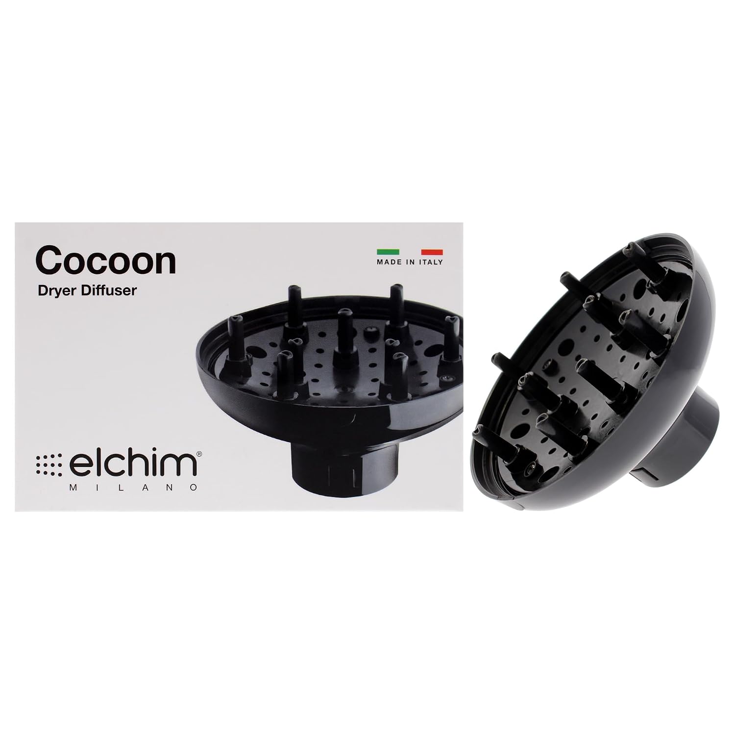 Elchim Cocoon 3900 Volumizing Hair Diffuser for Curls – Compatible with 3900 Titanium, Healthy Ionic, Light, Xlite, RUN, and ANEMOS Dryers