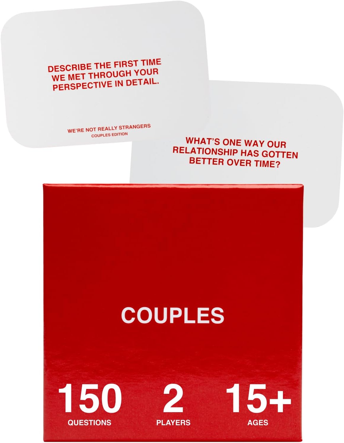 Couples Edition by We’re Not Really Strangers - A Conversational Adult Card Game for Couples to Strengthen Their Relationship, 150 Questions and Wildcards for Date Night with Your Partner