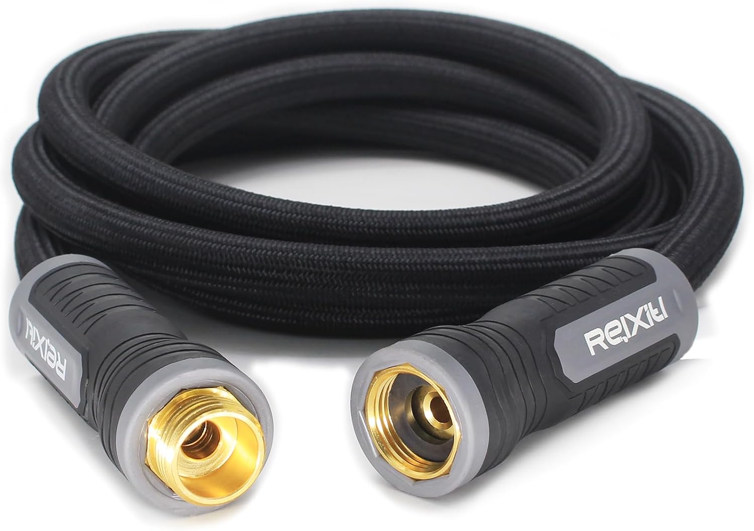 Garden Hose, Flexible Water Hose, Ultra Lightweight Non-Expanding hose, Leak proof, Pressure Resistant for Yard, Outdoor (Black, 5FT)