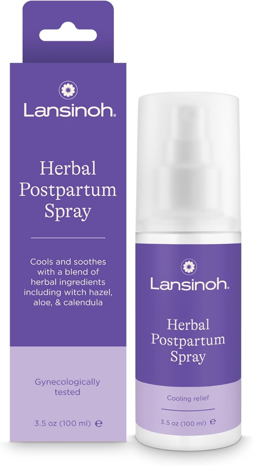 Lansinoh Herbal Perineal Spray, Postpartum Essentials, 3.5 Ounces