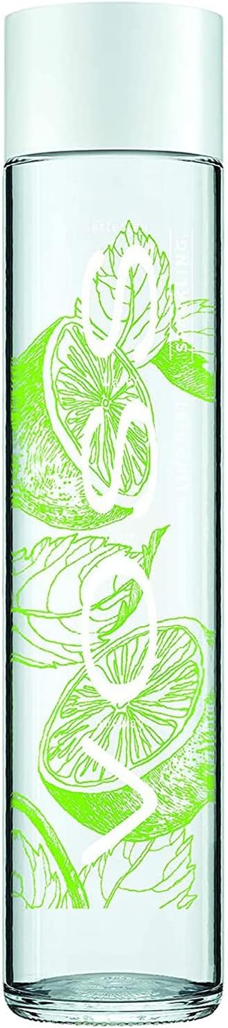 VOSS Lime Mint Sparkling Flavoured Water, Voss Sparkling Water, 375ml Glass Recyclable Bottle