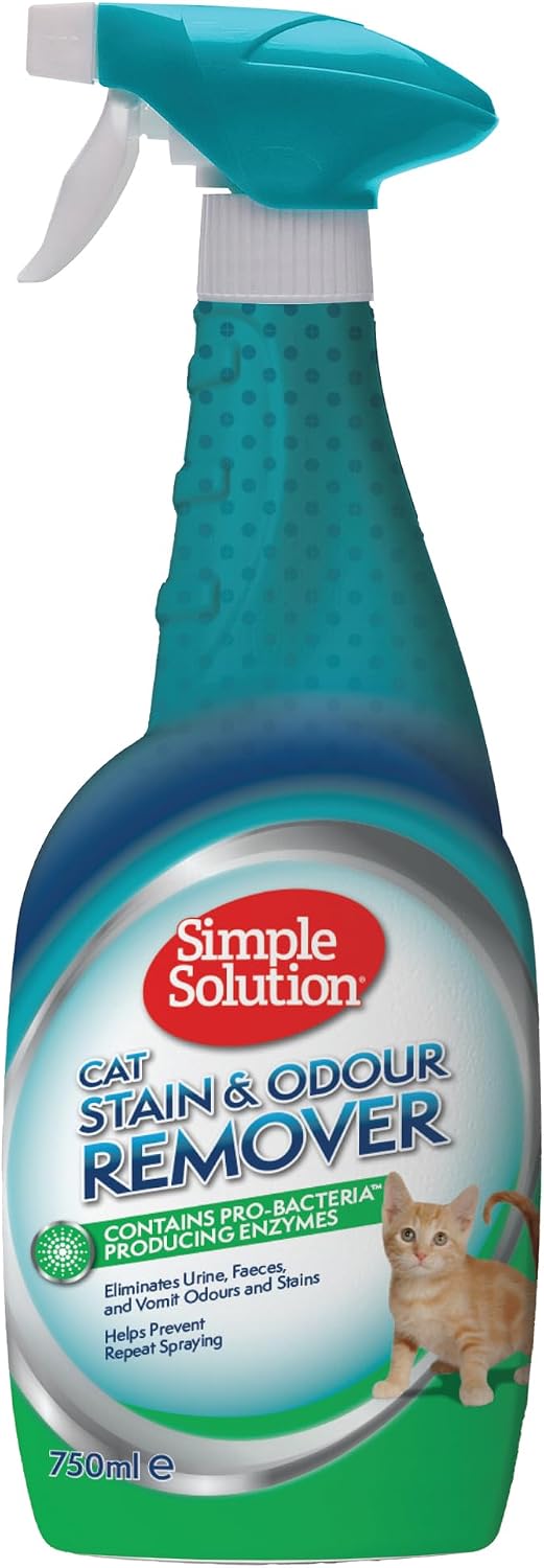 Simple Solution Pet Stain and Odour Remover Spray for Cats 750ml