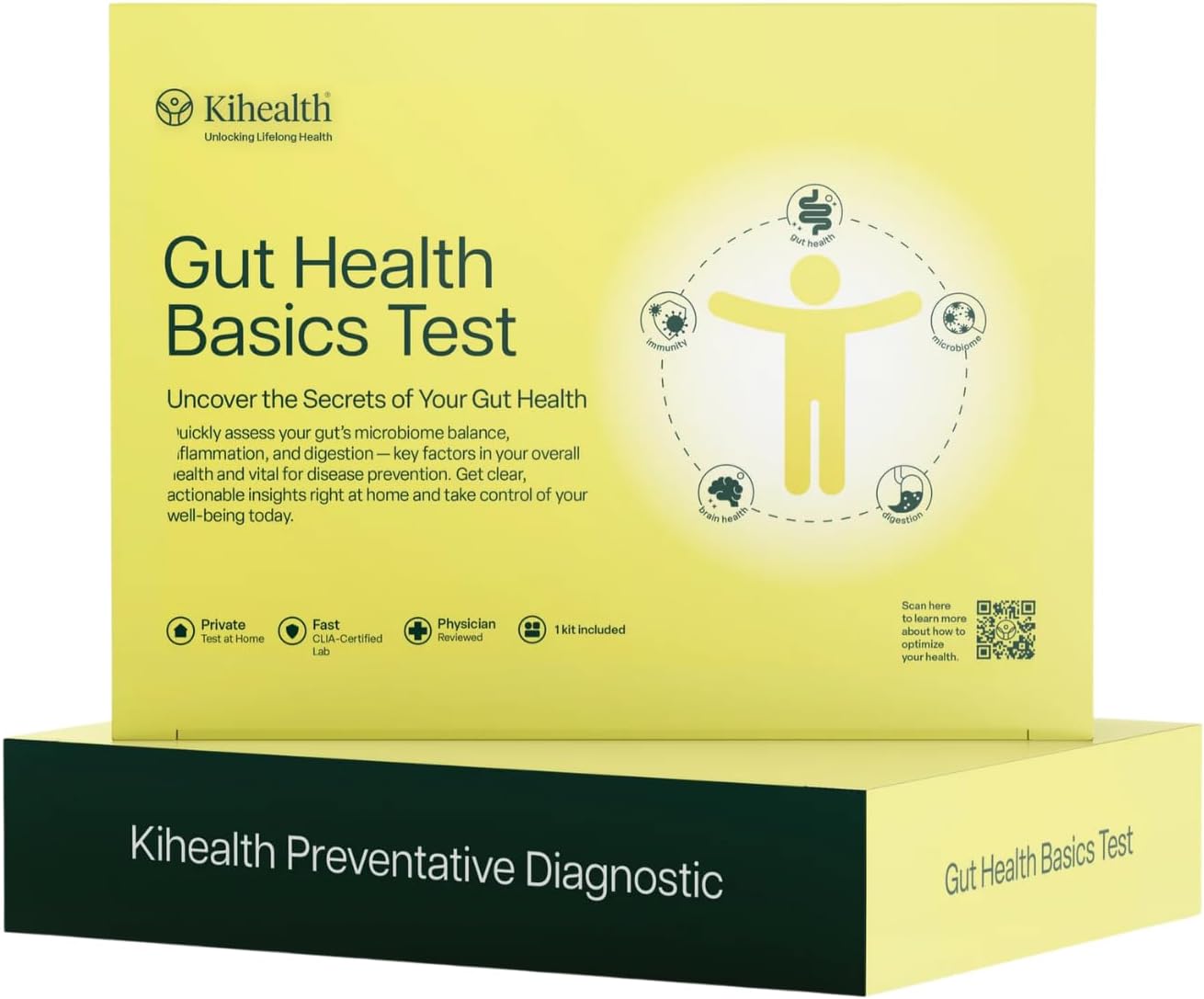Kihealth Gut Health Basics Test - At-Home Comprehensive Stool Analysis Kit