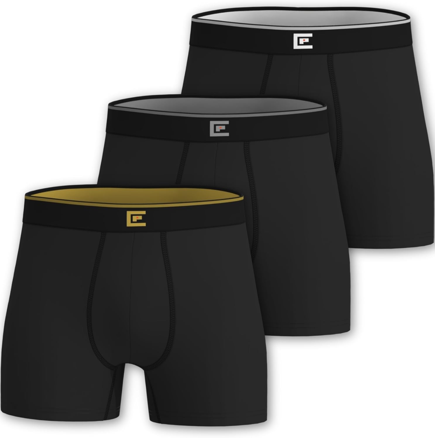 Pierre Calvini Bamboo Boxers Mens - Anti Chafe, Moisture Wicking, Breathable Underwear - Longer Leg Boxer Shorts - No Itchy Labels, Soft Boxer Briefs (3/6-Pack)