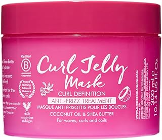 Umberto Giannini Curl Jelly Mask 10.14 fl Oz - Deep Conditioning Anti-frizz Treatment for Curly and Coily Hair