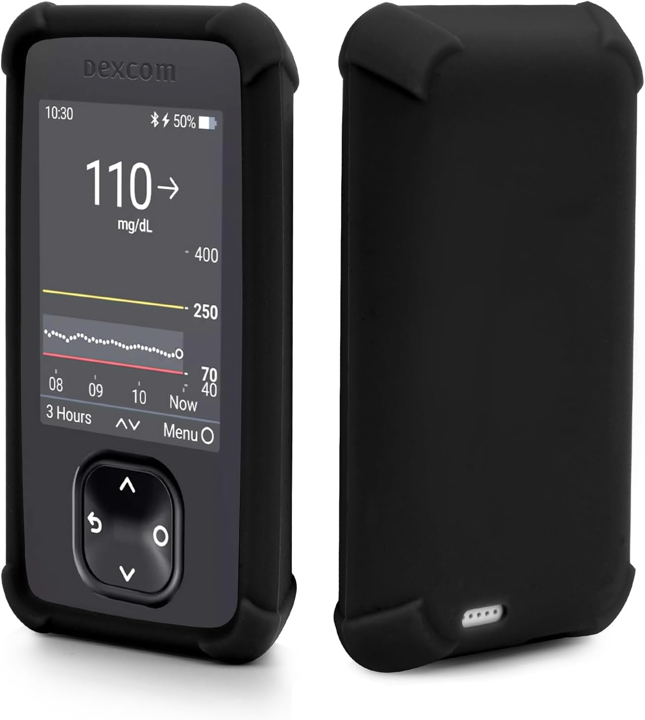 Dexcom G7 Receiver Case - Shockproof Dexcom G7 Silicone Case Protect Your Dexcom G7 Receiver, Anti-Slip Anti-Drop Dexcom G7 Receiver Cover by YOUSHARES(Black)