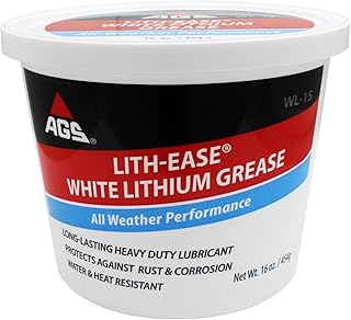 Lith-Ease White Lithium Grease, 16 oz Tub, All Weather Performance, Long Lasting Heavy Duty Lubricant, Water and Heat Resistant, Protects Against Rust and Corrosion