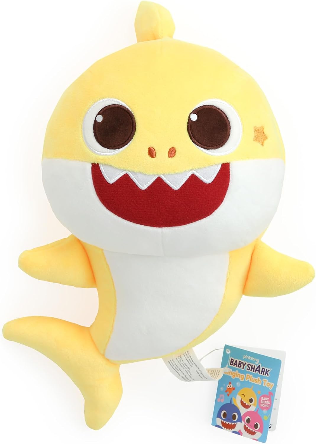 Pinkfong Baby Shark Singing Plush Toy - 13" Soft Huggable Stuffed Animal, Washable, Interactive Musical Toy, Baby and Toddler Gift, Ages 18 Months+