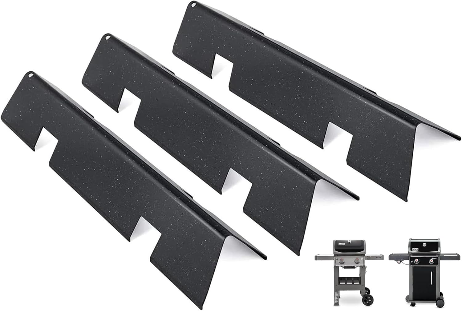 7635 Flavorizer Bars for Weber GS4 Spirit 2 Parts Replacement for Weber Spirit II & I E210 S210 E215 E220 S220 Grill, for Weber GS4 Grill Parts 67045 69796, Webber Parts 15.3" Bars,Porcelain-enameled