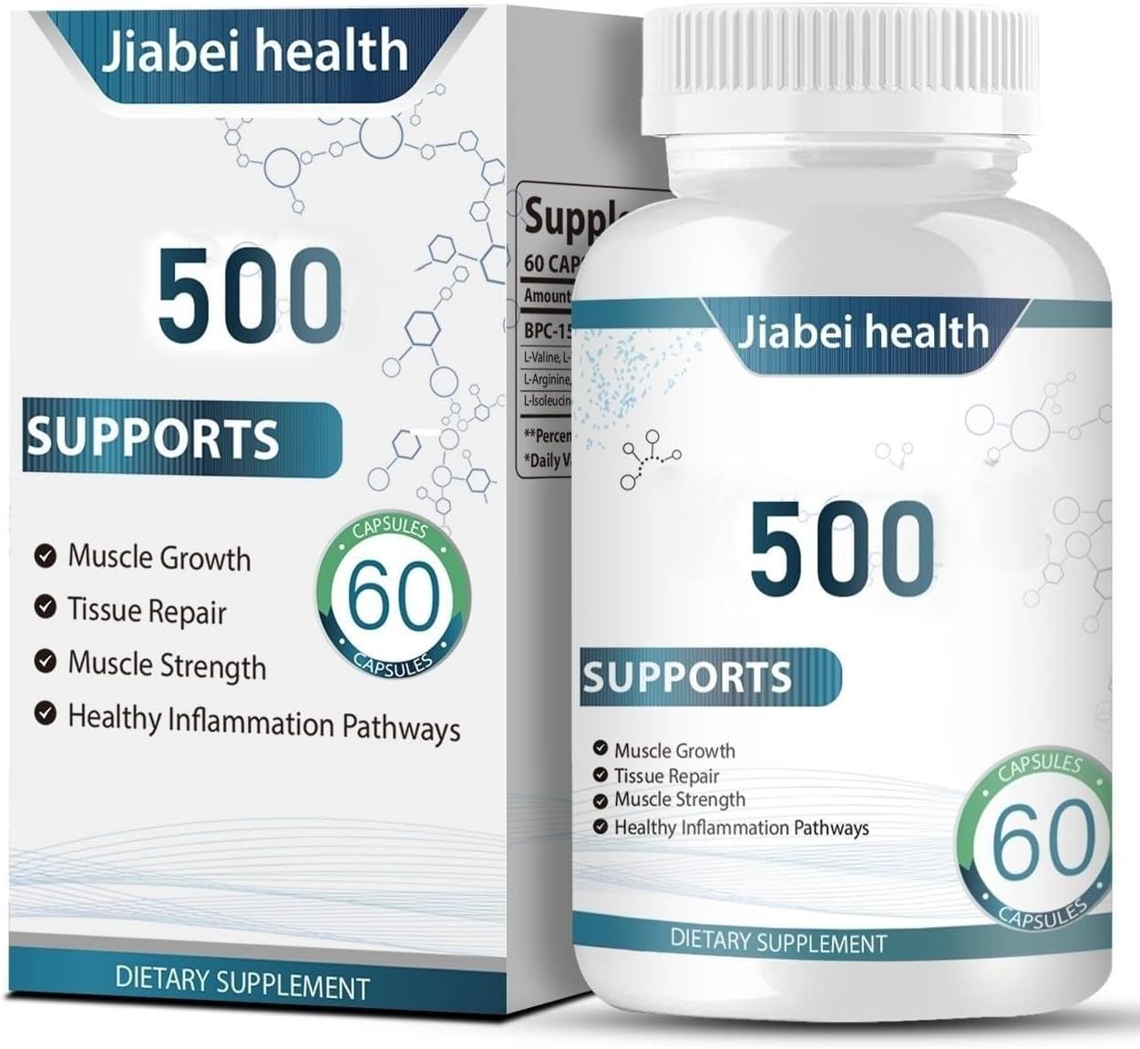 T.B-500, Blend 1000Mcg, Supports Muscle Growth, Tissue Repair, Strength, 60 Count