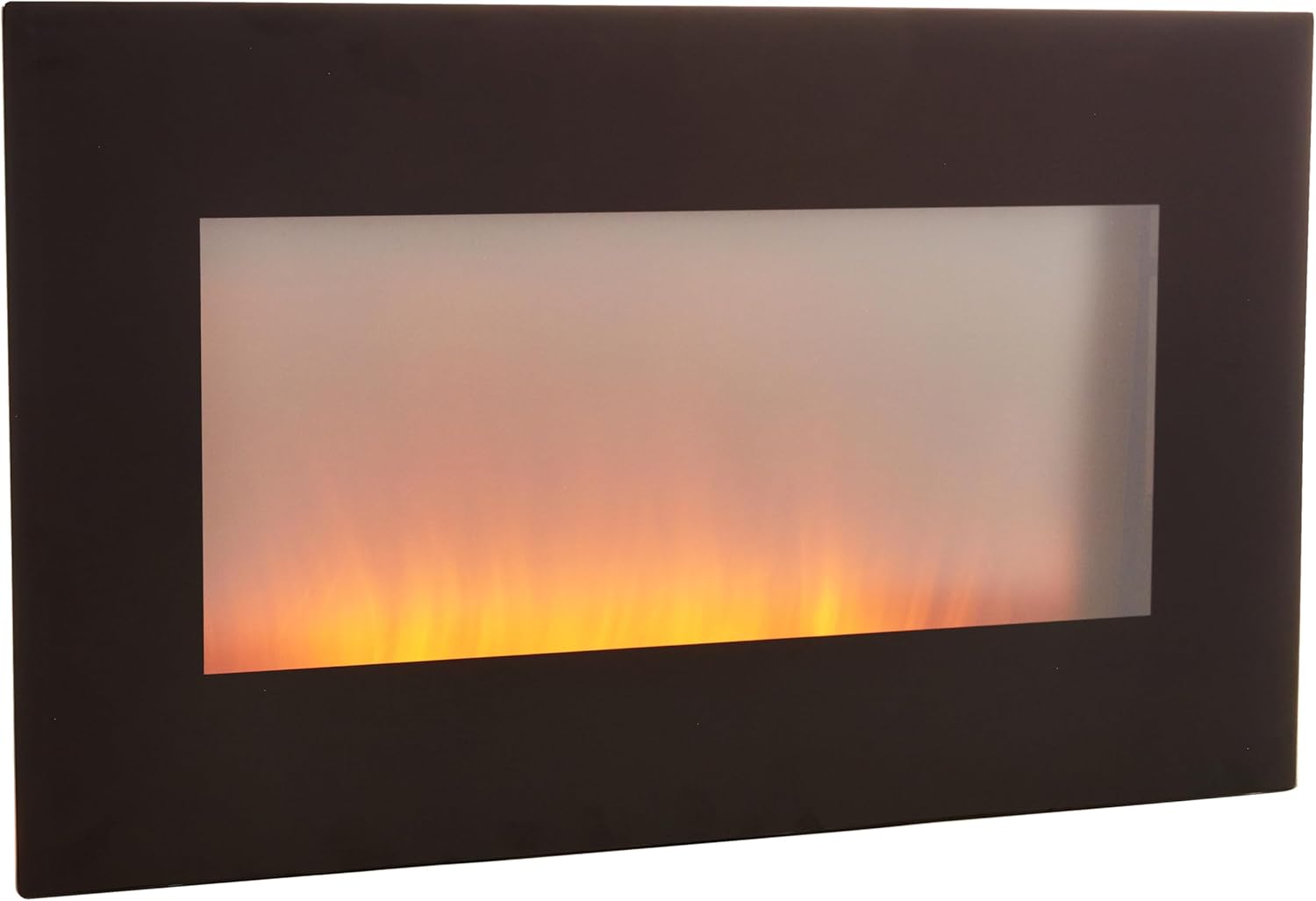 Northwest Electric Fireplace - 30 Inch Wall Mounted Fireplace - 13 Backlight Colors and Remote Controlled LED Flames, Heat, and Brightness (Black)