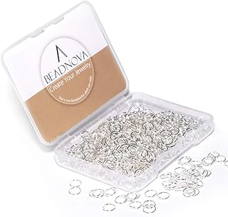 BEADNOVA 6mm Jump Rings Silver Jump Rings for Keychains Open Jump Rings for Necklace Repair (300Pcs)