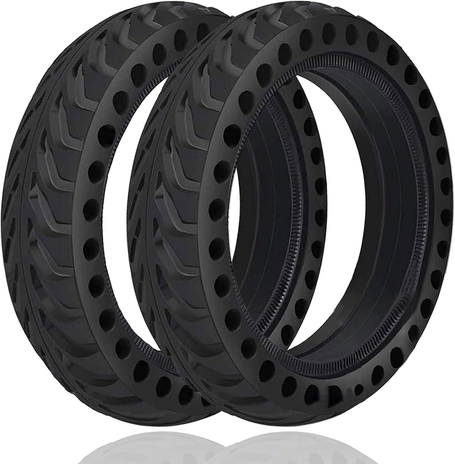 Solid Tire for Xiaomi M365 Electric Scooter Mijia Mi M365 Pro/gotrax Gxl V2/gotrax Xr,8.5 Inches Electric Scooter Wheels 8 1/2'' Front or Rear Replacement Honeycomb Solid Tires,Two pieces