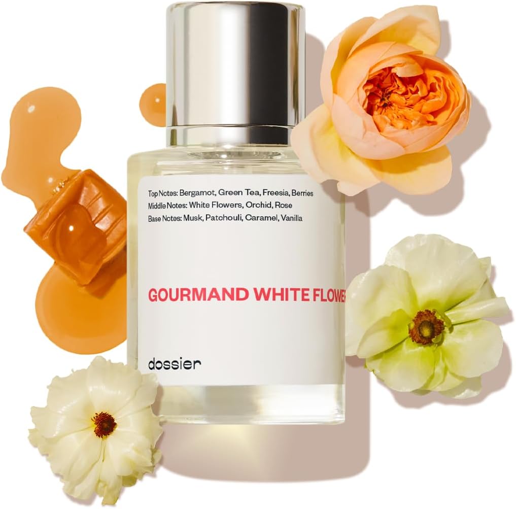 Dossier - Gourmand White Flowers - Eau de Parfum - Inspired by V.iktor&R.olf's Flo.werbomb - Perfume Luxury - Pure Infused - Paraben-Free - Vegan - For Women - Fragrance 1.7 Fl oz (Spray 50ml)
