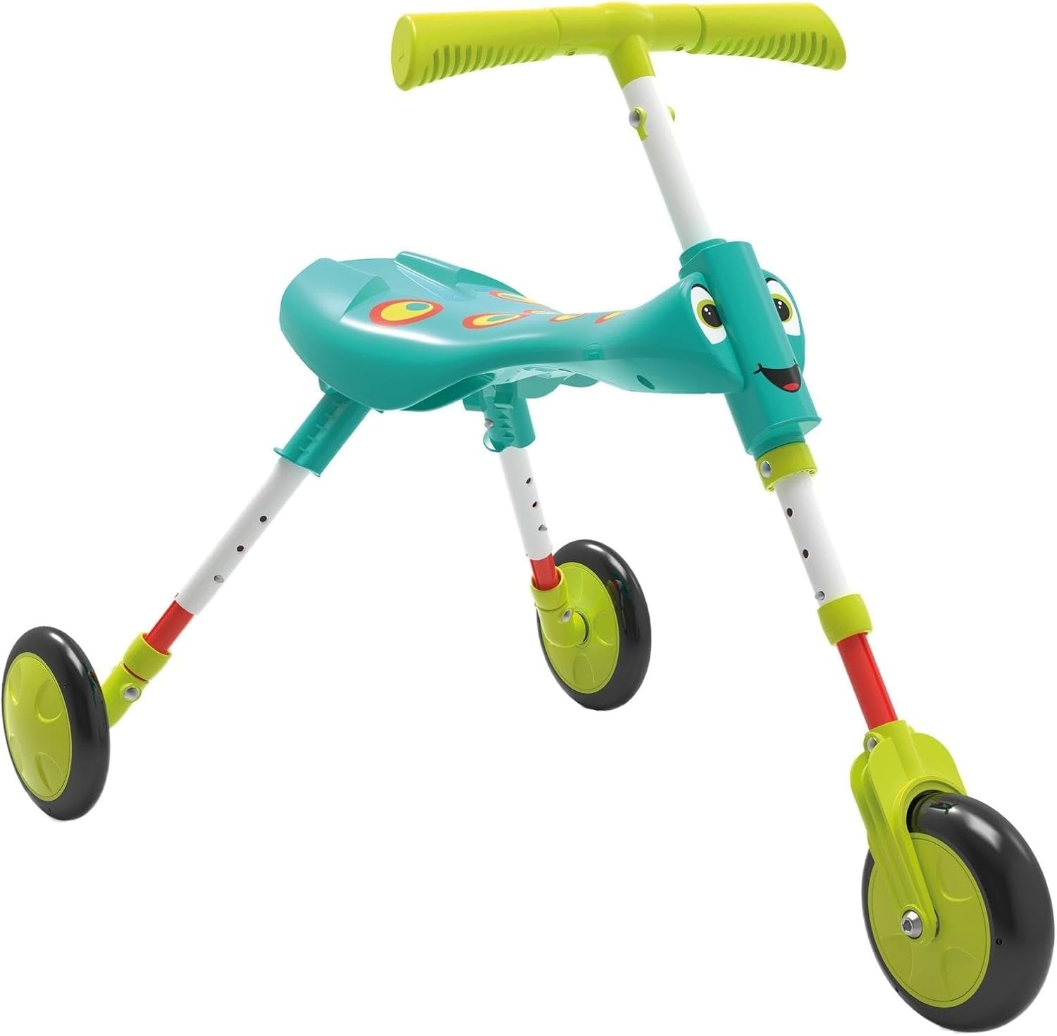 Scuttlebug XL 3-Wheel Foldable Ride-On Tricycle for kids Ages 2-4, Antennae Handlebar, Splodge Develop Balance and Coordination, XL Wheels for Super Fun Off-Road Adventures; Growable Trike