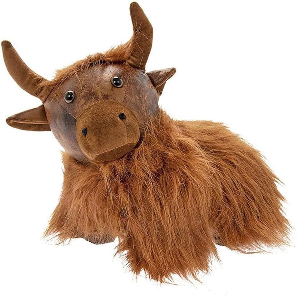 Highland Cow Design Doorstop | Brown