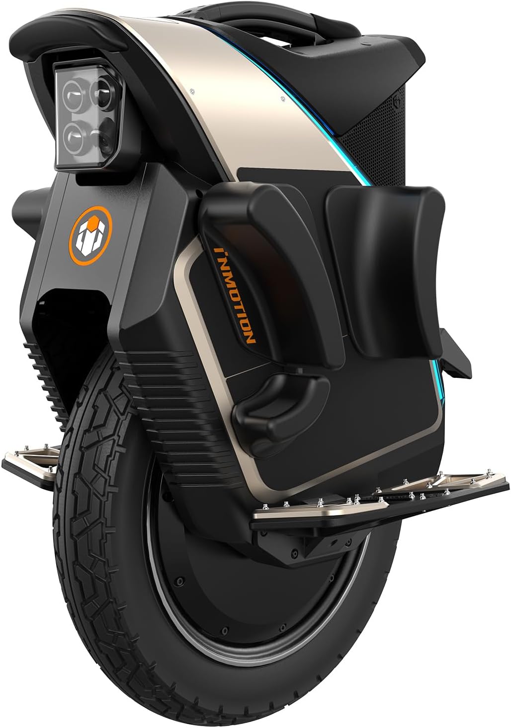 INMOTION V12S City Commuter Electric Unicycle - Upgraded 120km Range EUC with 4.3" Touchscreen & Anti-Theft Alarm, 90mm Suspension for Potholes, 1H Fast Charge - UL2272 Certified, IPX6 Waterproof Electric Unicycle for Urban Riding
