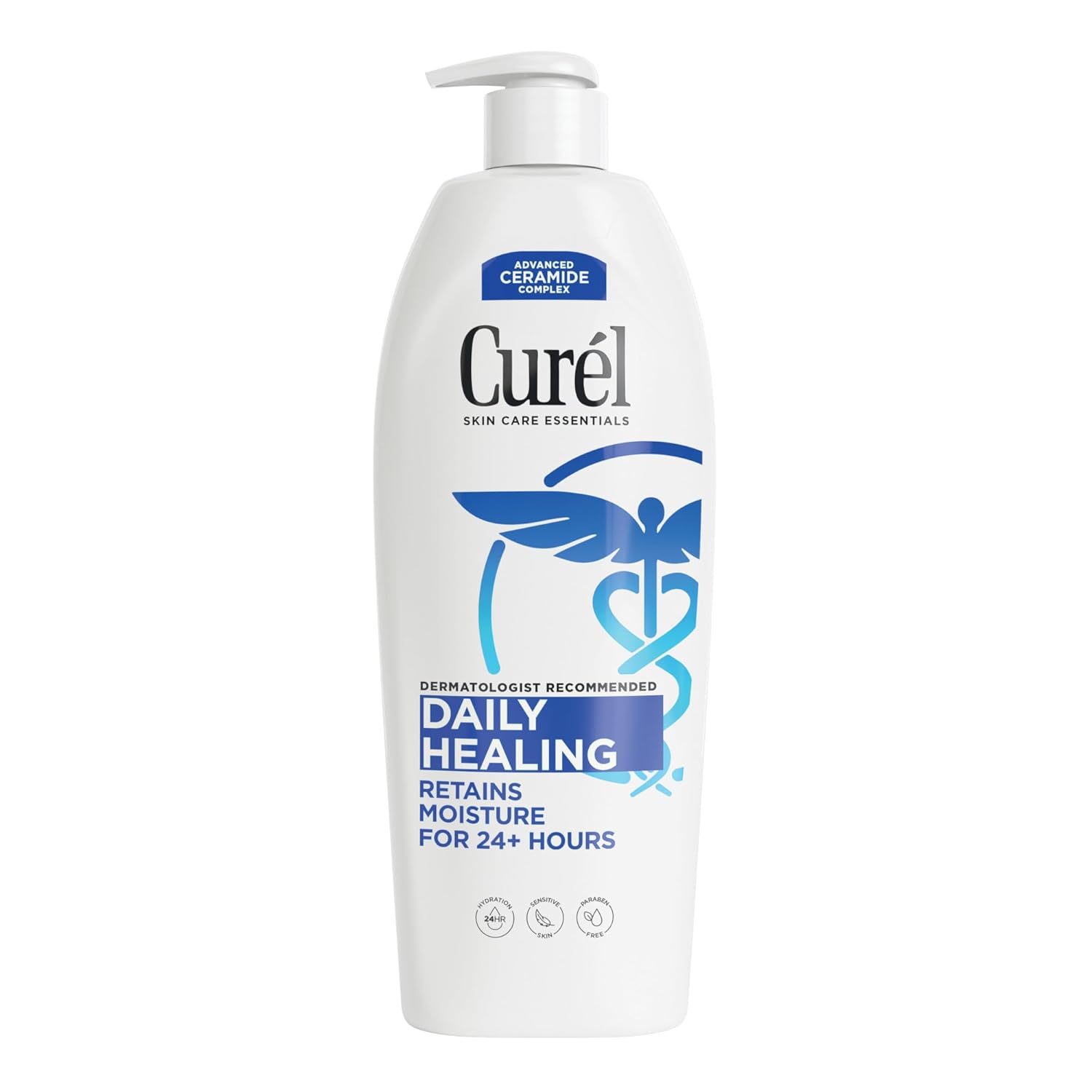 Curel Daily Healing Body Lotion for Dry Skin, Dermatologist Recommended Hydrating Body Lotion with Advanced Ceramides Complex, 20 Oz
