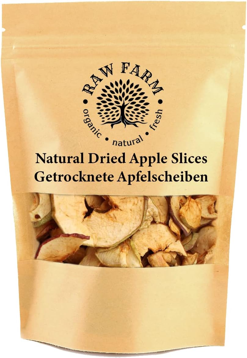 500 g Dried Apple Slices - from Whole Fruit - Seeds Removed - Free from additives, preservatives, sugar