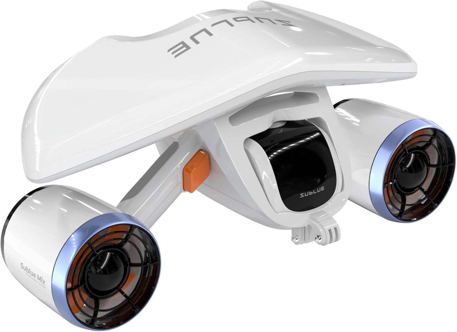 Mix Underwater Scooter with Action Camera Mount 30 Minutes 22lbf 131ft Waterproof Dual Motors Water Sports Swimming Pool Diving Snorkeling Water Scooter for Kids Adults Gray Battery Version