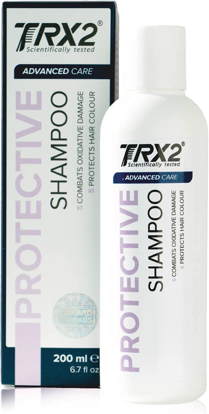 TRX2 Protective Hair Repair Shampoo - Advanced Care Improves & Protects Stressed Hair Structure - Suitable for All Skin and Hair Types - Paraben Free - Biotin, Rice Protein, Panthenol - 200 ml