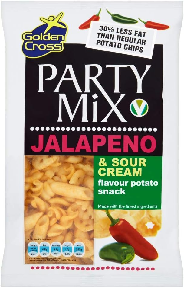 Golden Cross. Party Mix (Jalapeno and Sour Cream 125g) (12 Pack)