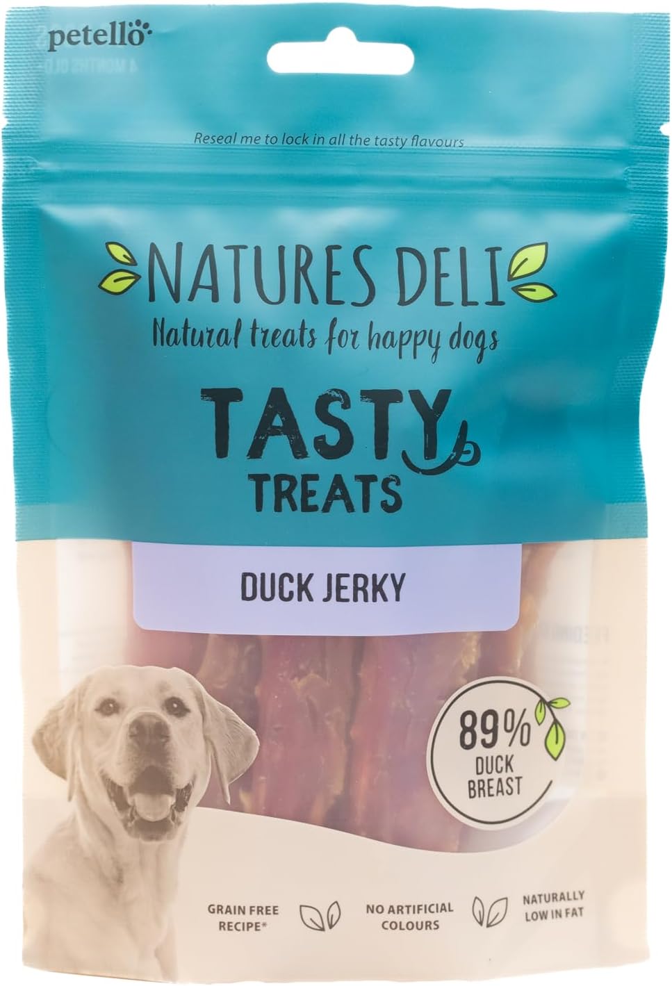 Natures Deli Duck Jerky Dog Treats, Grain Free Low Fat Treats for Dogs, High Protein Dog Chews - 100 g