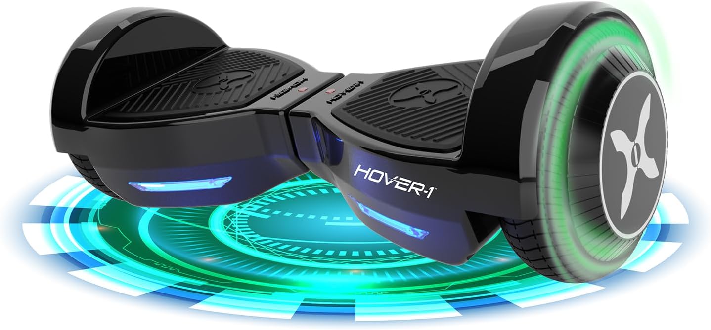 Hover-1 Dash Self Balancing Electric Hoverboard with 5 mph Max Speed, Dual 75W Motors, 6.3” Tires, 3 Mile Range, and LED Lights Self Balancing Scooter