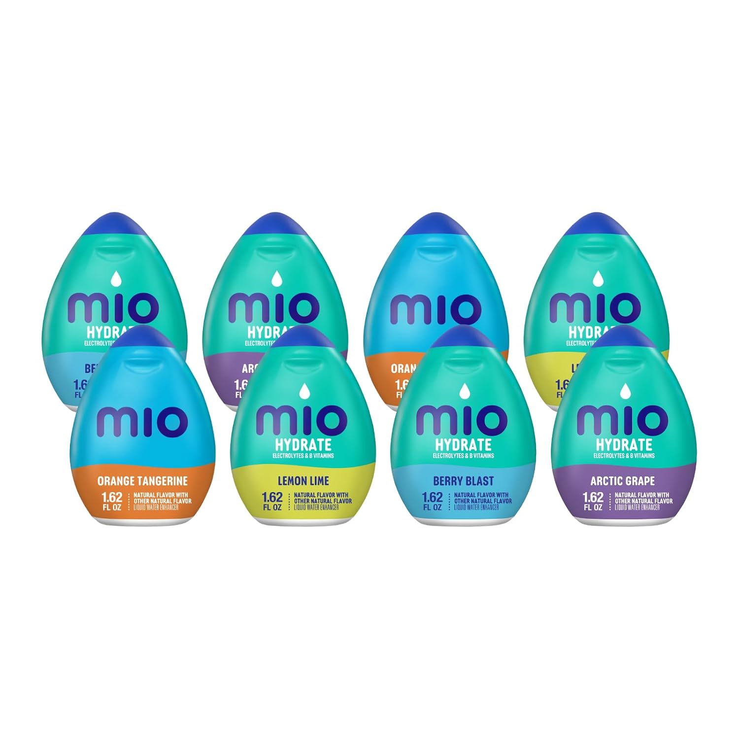 Mio Liquid Water Enhancer 1.62, 2 of Each: Lemon Lime, Berry Blast, Arctic Grape, Orange Tangerine, (8 ct.) | 2 of Each
