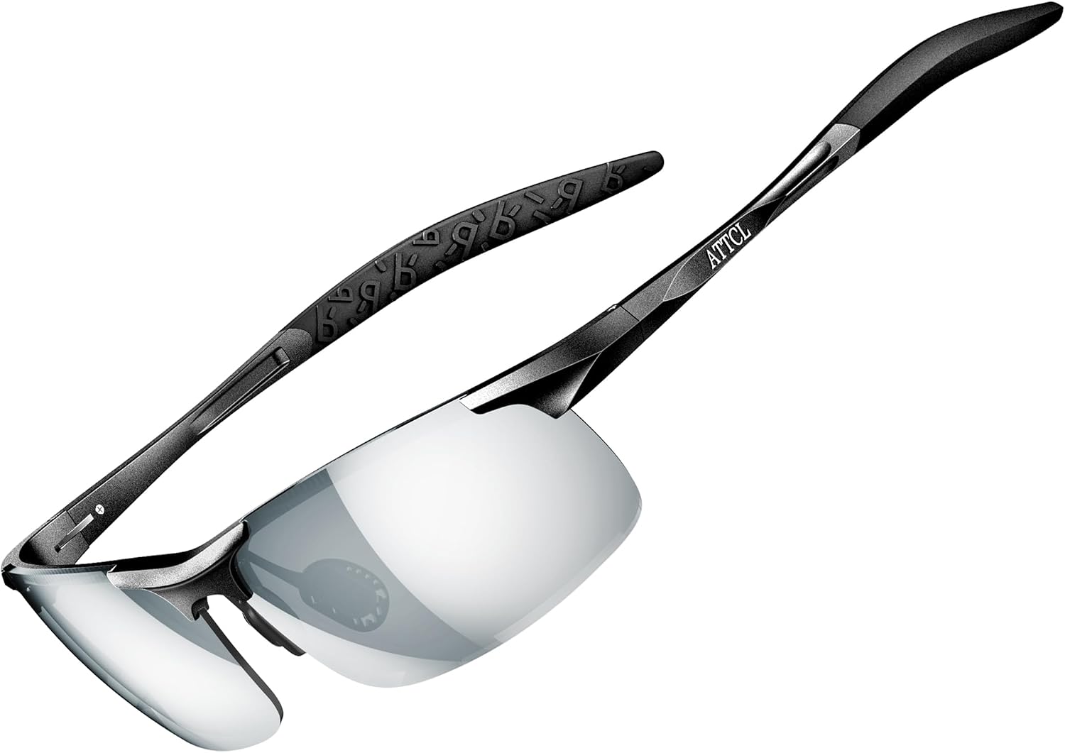 ATTCL Polarised Sunglasses Mens Sports: UV400 Protection Anti Glare Wrap Around Lightweight Cycling Running Golf Driving