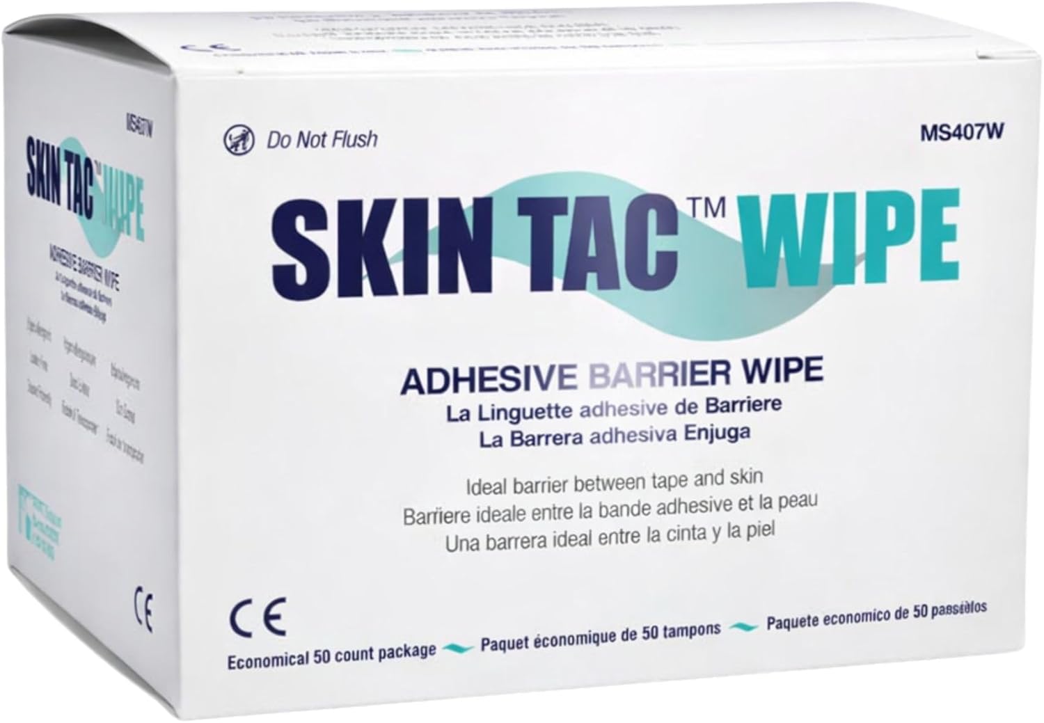 Torbot IM074407W314832 Group Inc Skin Tac"H" Adhesive Barrier Prep Wipe, Liquid Form, Latex-Free, Hypo-allergenic (Box of 50 Each), 1 Pack