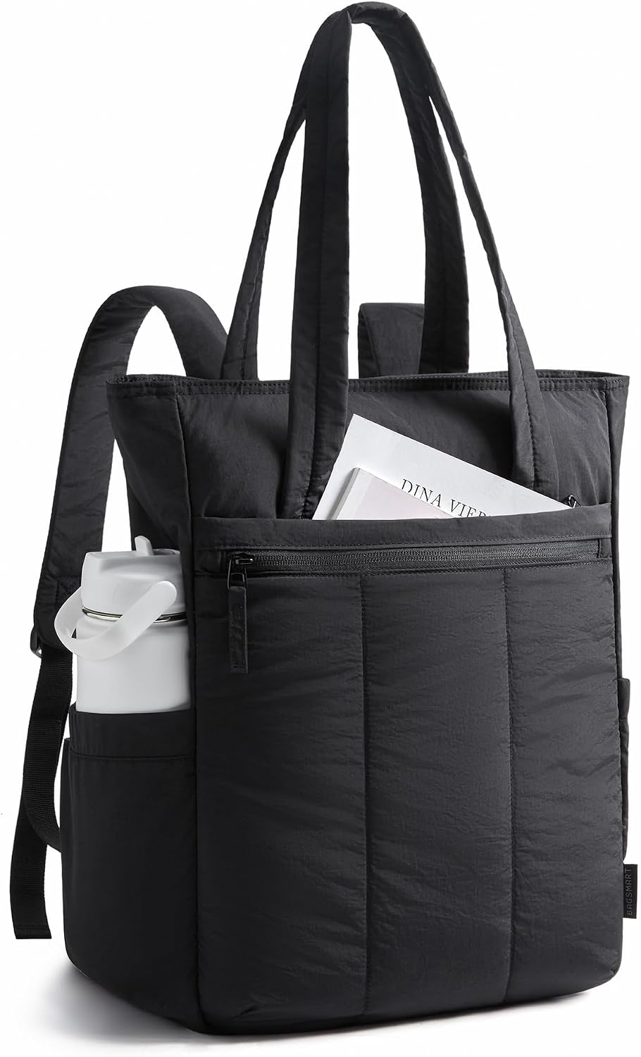 BAGSMART Backpack for Women, 15.6 Inch Tote Backpack for Travel, Black | 22L Backpack for Travel, College, Commute, Work, Lightweight Backpack for Teacher, Nurse, Water-resistant
