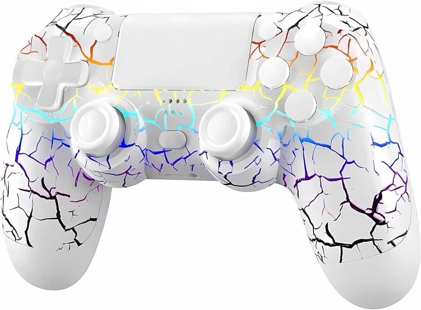 CSWXIO Wireless Controller for PS4, Joystick Gamepad Compatible with PS-4/Slim/Pro/PC with RGB LED, Double Vibration, 6-Axis, Touchpad, Headphone Jack
