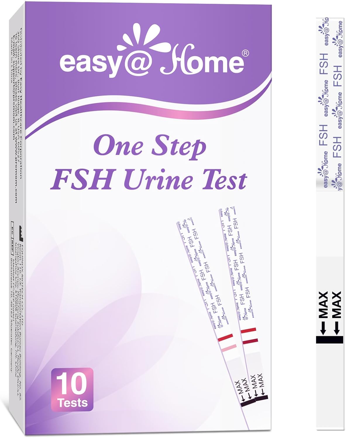 Easy@Home FSH Menopause Test: 10 FSH Test Strips - Understand Your Ovarian Reserve and Optimize Conception Timing at Home