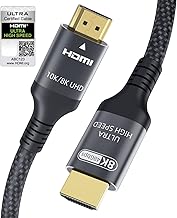 Certified 10K 8K HDMI 2.1 Cable 10 FT, 48Gbps Ultra High Speed HDMI Cable with Ethernet 4K 240Hz 165Hz 144Hz 120Hz 8K60Hz eARC HDCP2.3 HDR10+ PC Laptop TV Monitor Projector PS5 X-Box