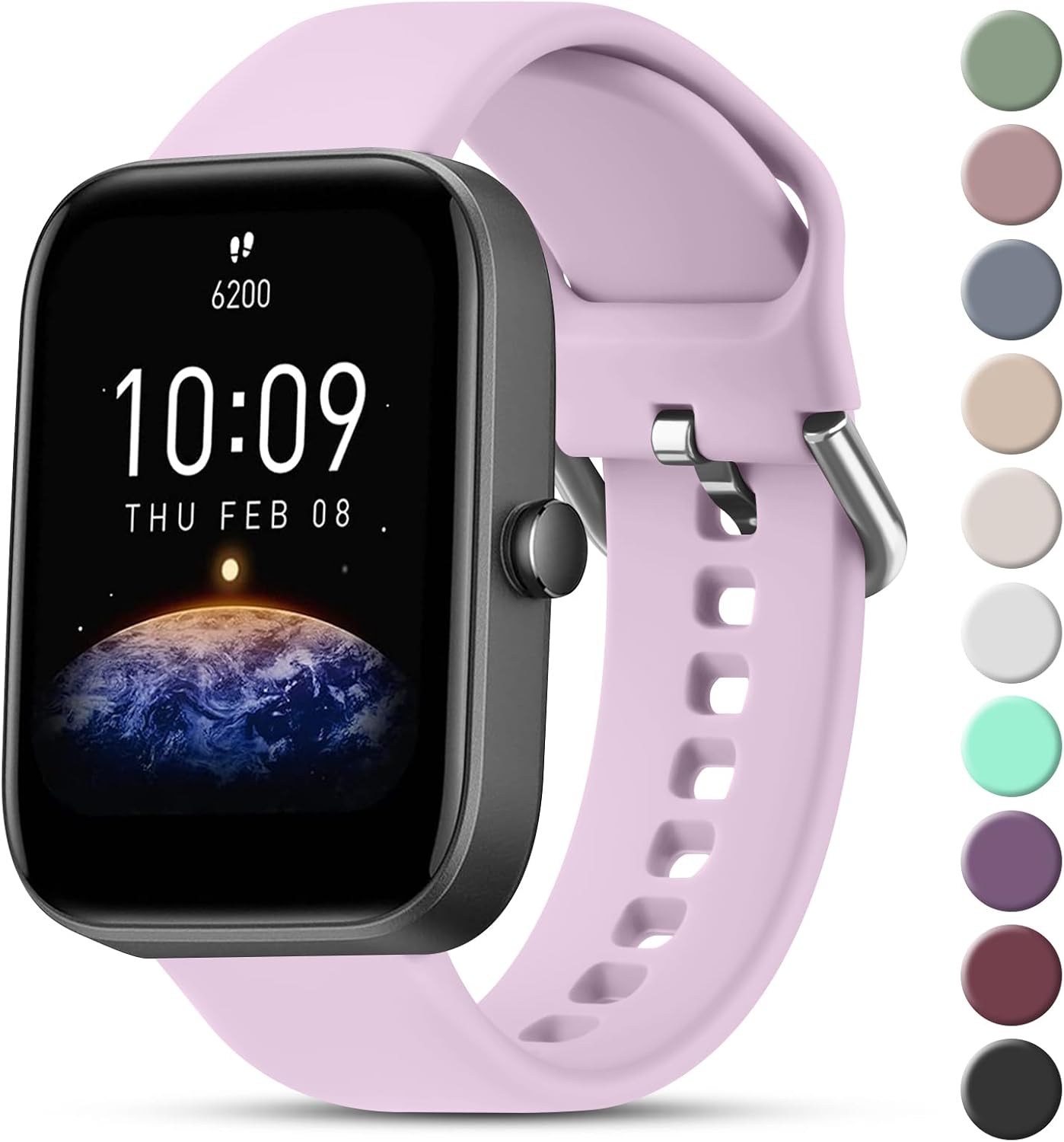 Vanjua Bands for Amazfit Active 2 / Bip 3 / 3 Pro Band Women Men, Bip U Pro / Bip / Lite / S / S lite / U, 20mm Quick Release Soft Silicone Replacement Strap for Amazfit GTR mini / GTS 4 / 4 Mini / 3 / 2 / 2e / 2 mini / GTS Smart Watch