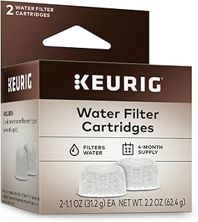 Keurig Water Filter Refill Cartridges, Replacement Water Filter Cartridges, Compatible with 2.0 K-Cup Pod Coffee Makers, 2 Count